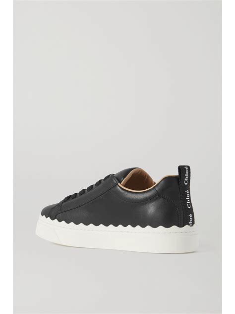 chloe black sneakers|chloe lauren scalloped sneakers.